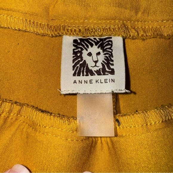 Anne Klein Women’s Casual Stretch Pants Size 31 X 28 Mustard Yellow High Rise - Picture 6 of 8
